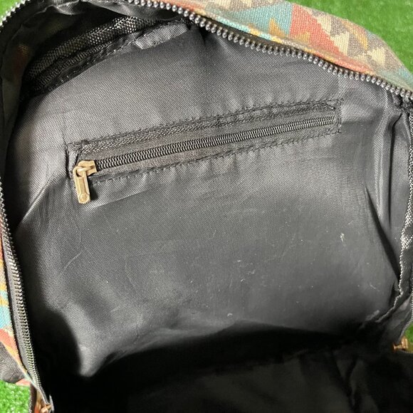 Aeropostale Geometric Pattern Bohemian Style Pockets Medium Backpack Bookbag - Picture 14 of 15